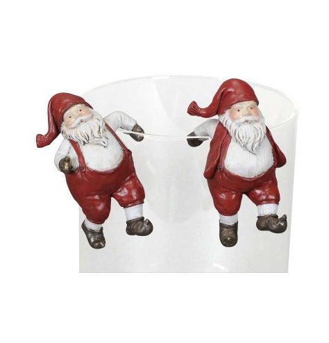 Elevate your pots and planters this season with these beautifully detailed Father Christmas pot hangers. 