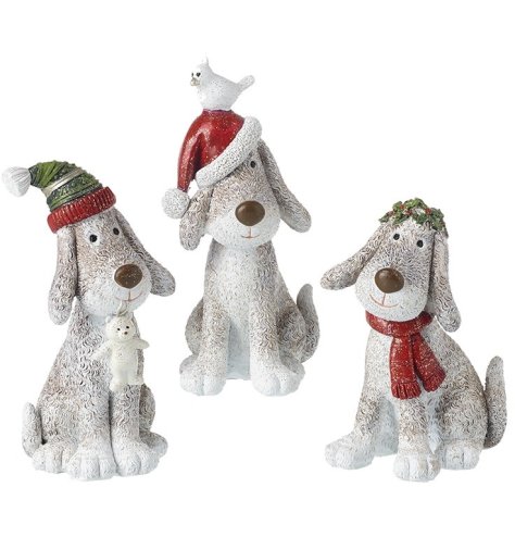 These charming dog figures are a must have gift for dog lovers. They are cute and adorable and are beautifully detailed.