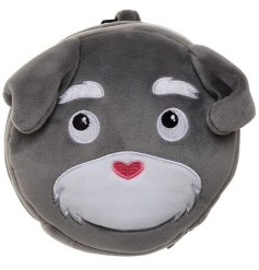 Novelty dog design round travel pillow and eye mask