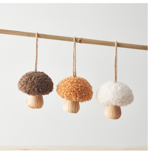 Get enchanted by our 3 assorted hanging Sherpa toadstools, perfect for adding a whimsical touch to any space. #SherpaT