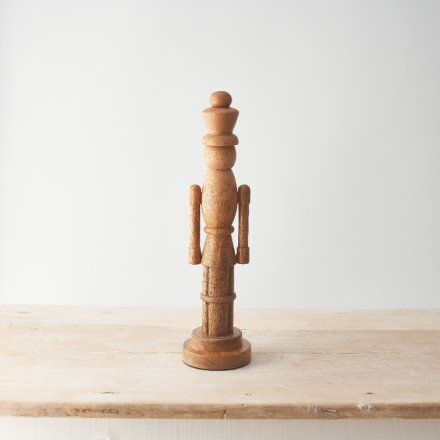 A simple yet stylish wooden nutcracker decoration. 
