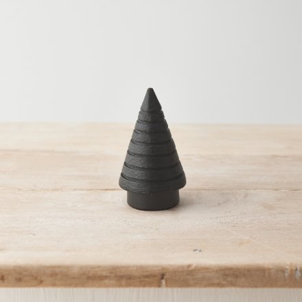 A chic Christmas tree made from mango wood. With a rustic aesthetic and black painted finish. 