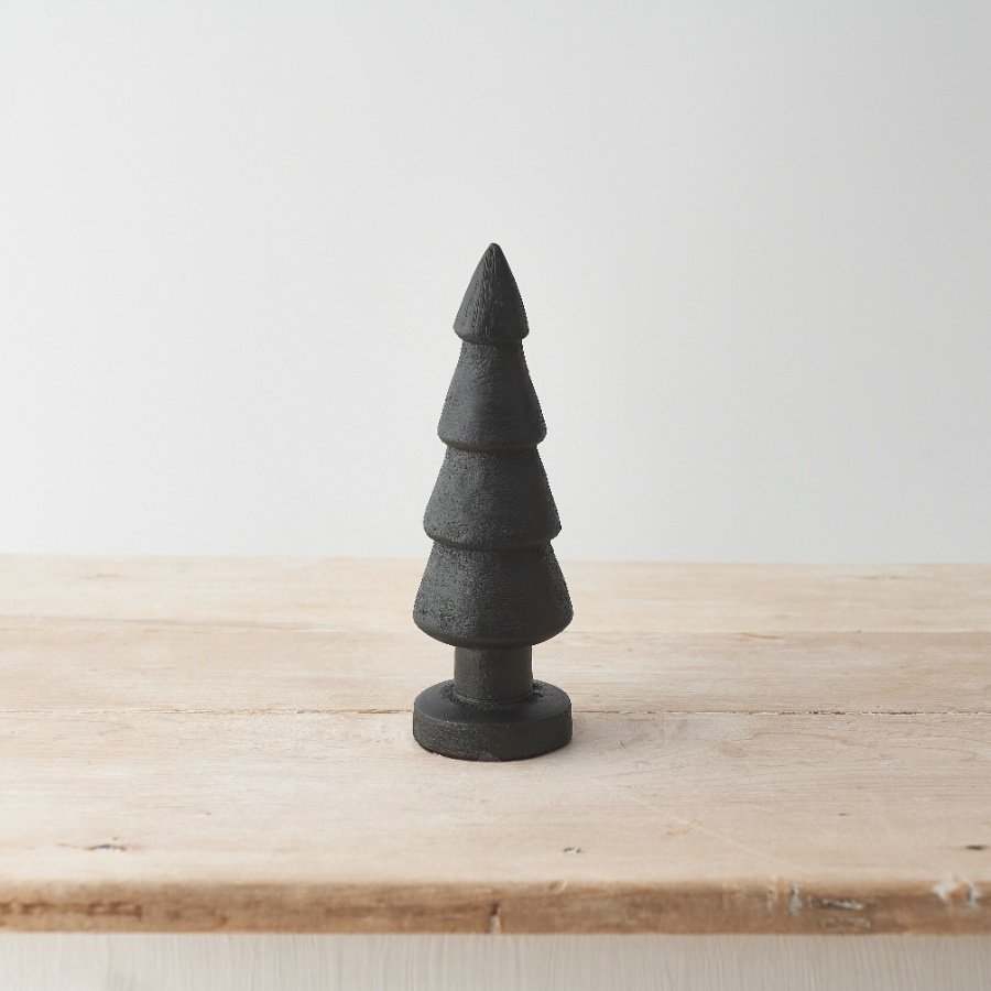 Black Rustic Christmas Tree, 20cm
