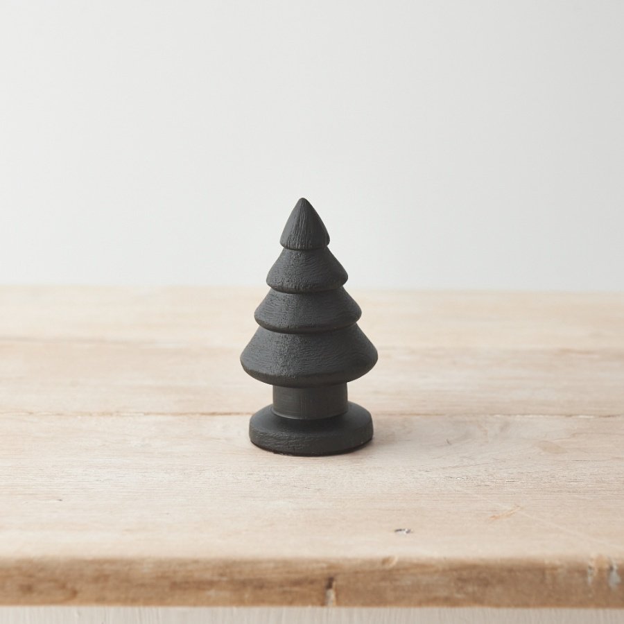 A must have seasonal decoration. Sculptural in design with a rustic, black painted finish. 