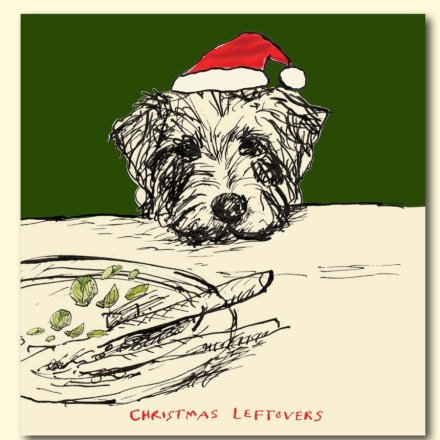 Christmas Leftovers Greetings Card, 15cm
