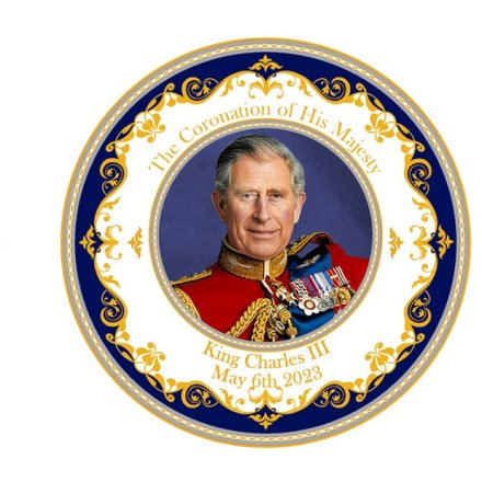 HM King Charles III Plate, 4.5"