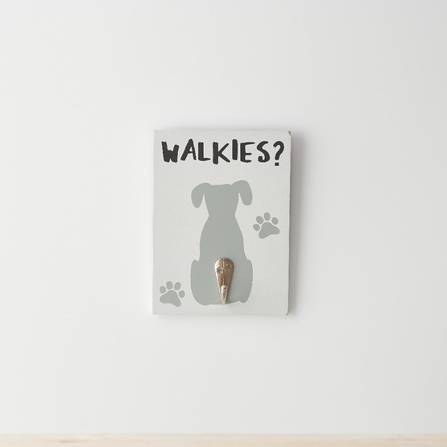 13.5cm 'Walkies' Dog Hook Sign