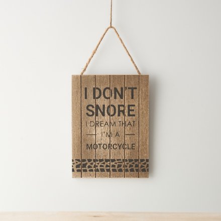'I Don't Snore...' Wooden Sign, 18cm