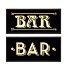 An assortment of 2 Bar signs in bold quirky fonts