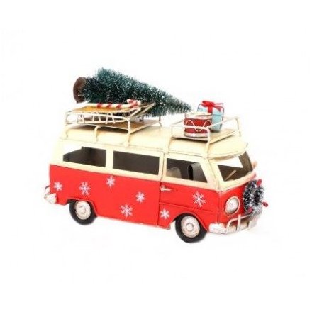 Red Christmas Camper