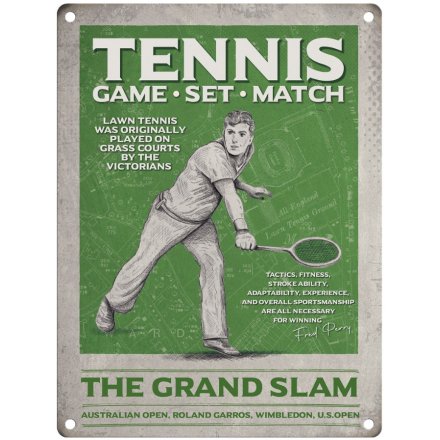 Tennis - The Grand Slam Metal Sign