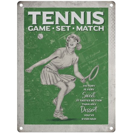 Tennis - Game Set Match Metal Sign