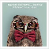 A humorous photographic animal portrait with quotation greeting card from Icon's Curious World range. 