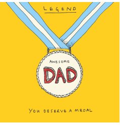A bold and colourful card for dad. Hand drawn by the talented Poet & Painter.
