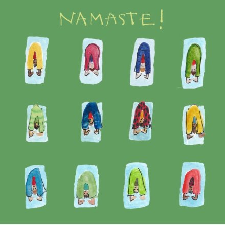 Namaste Greeting Card, 15cm