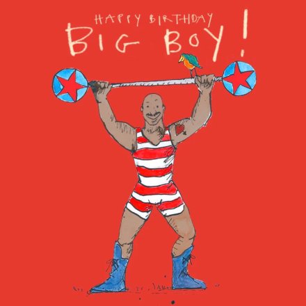 Happy Birthday Big Boy Card, 15cm