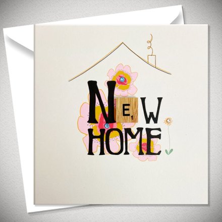 New Home Scrabble Greetings Card, 15cm