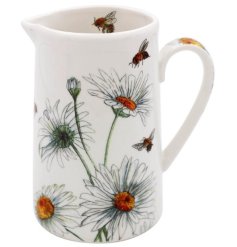 A homely jug in a Daisy and bee design from the Bee - Tanical range.