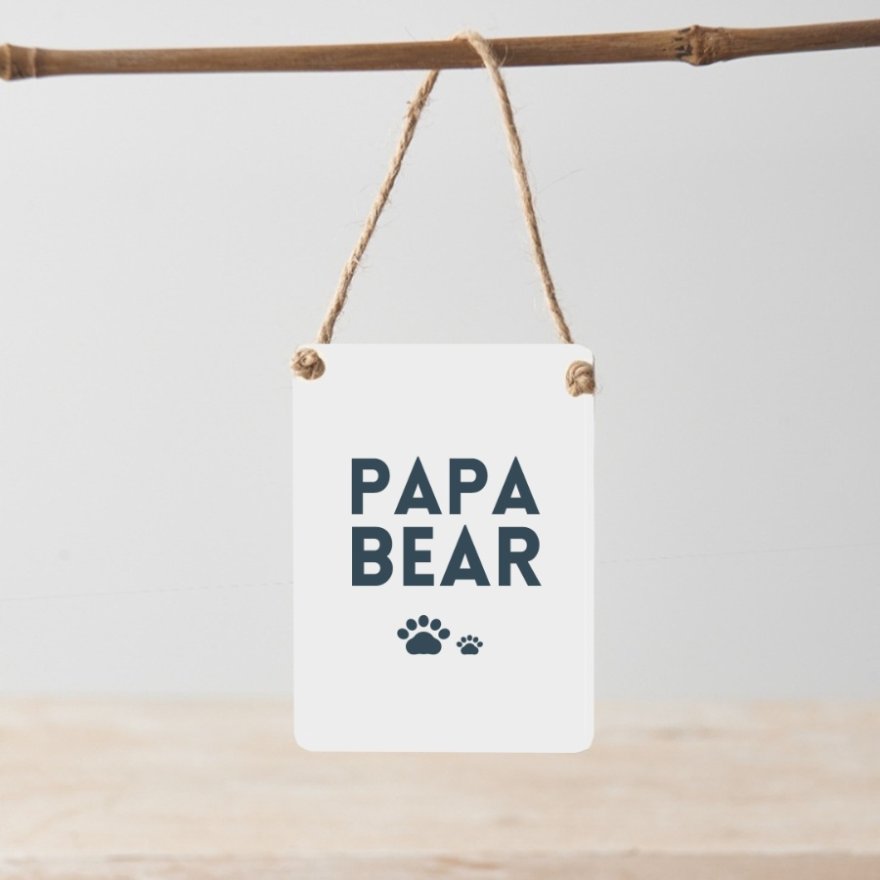 Papa Bear - Mini Metal Sign