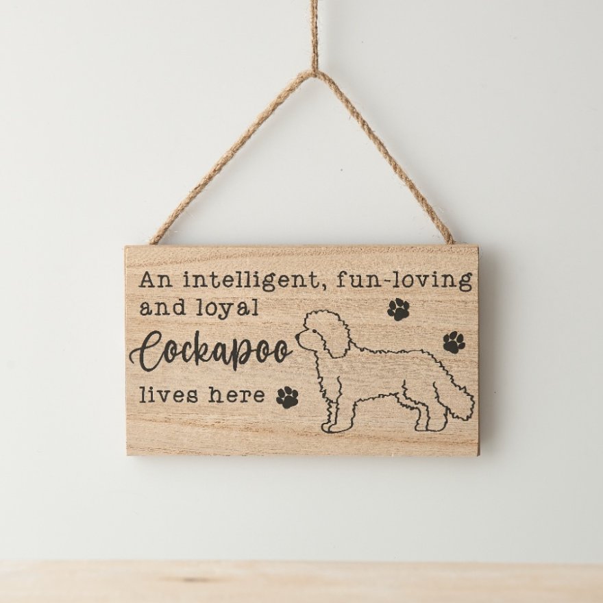 15cm Cockapoo Wooden Sign