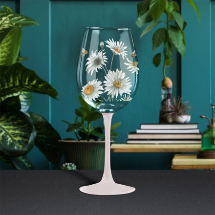 Bee - Tanical Daisy Wine Glass,  23cm