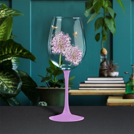 Bee - Tanical Wine Glass, Allium 26cm