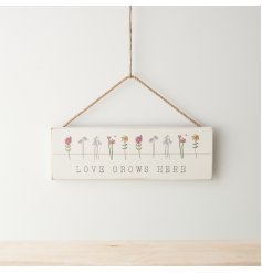 Shabby Chic rustic sign with wording hung on jute twine 