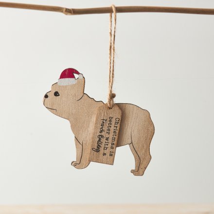 French Bulldog Festive Hanging Decoration