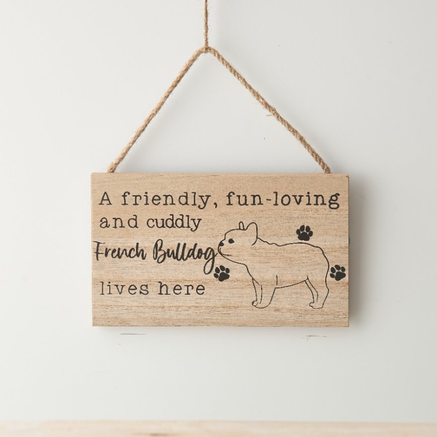 French Bulldog Wooden Sign 15cm