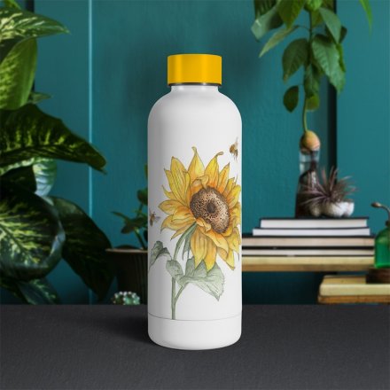 Bee- Tanical Reusable drinks bottle, Sunflower, 23cm