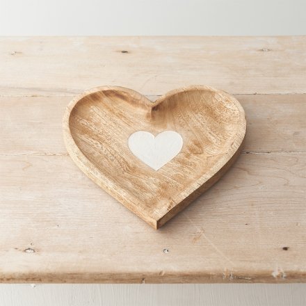 Rustic Heart Dish, 24.5cm