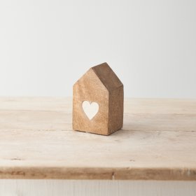 A charming contemporary house ornament which has been crafted from natural mango wood. 