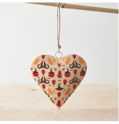 Gift your BOO crew with colourful and cute Halloween themed hanging heart with jute string hanger. 