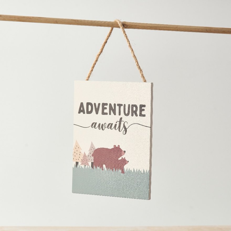 Adventure Awaits Sign, 14.5cm