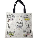 A cotton bag from the Wildwood range in a caravan design.