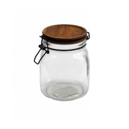 Glass Jar And Acacia Lid