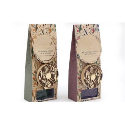 2A Scented Incense Cones, 40 pk,16.5cm 