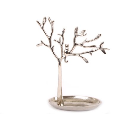 Silver Cat Jewellery Stand, 30cm