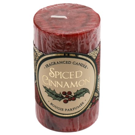 Spiced Cinnamon Pillar Candle, 10cm