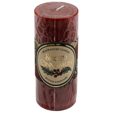 Spiced Cinnamon Pillar Candle, 14cm