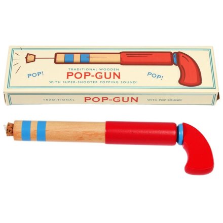 Traditional Wooden Pop Gun, 21cm