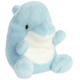  A soft plush toy from the Palm Pals range, a blue dolphin with its arms open wide.