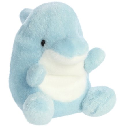  A cuddly soft toy from the popular Palm Pals range, a ocean blue dolphin with open arms. 