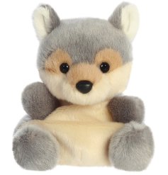 A Lucian the wolf soft toy from the Palm Pals range