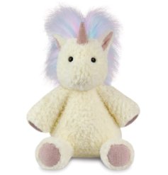 A charming cuddly toy called Amelia the Unicorn. 