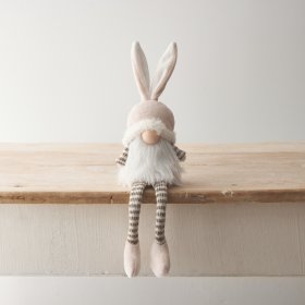 A beautiful and unique fabric gonk decoration with charming bunny ears. 