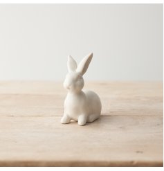 Dainty White Porcelain Bunny