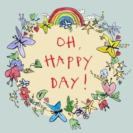 Oh Happy Day Greeting Card, 15cm