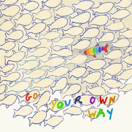 Go your own way Greetings Card, 15cm