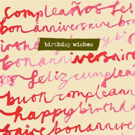 Birthday Wishes Greeting Card, 15cm